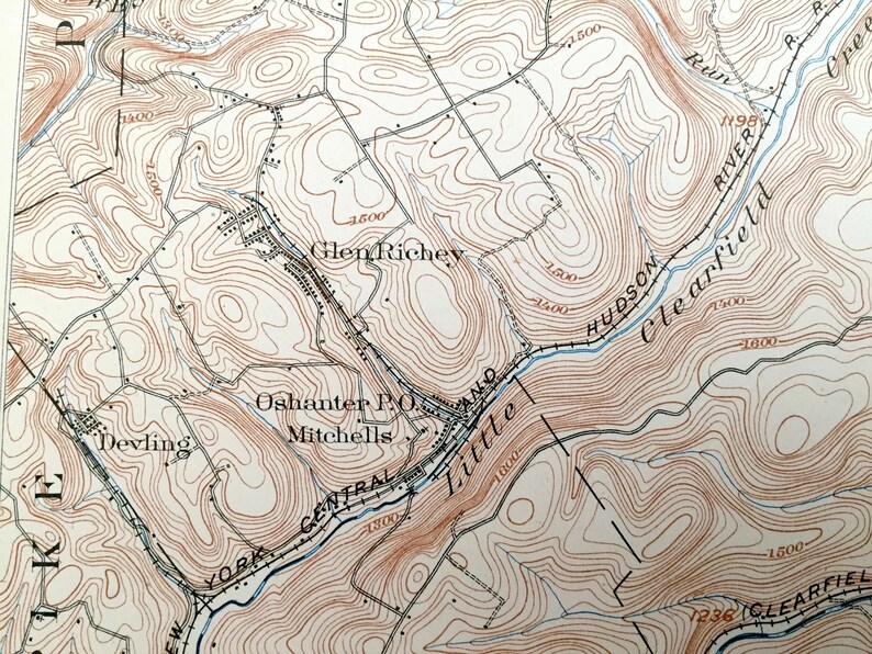 Antique Houtzdale Pennsylvania 1905 US Geological Survey Etsy