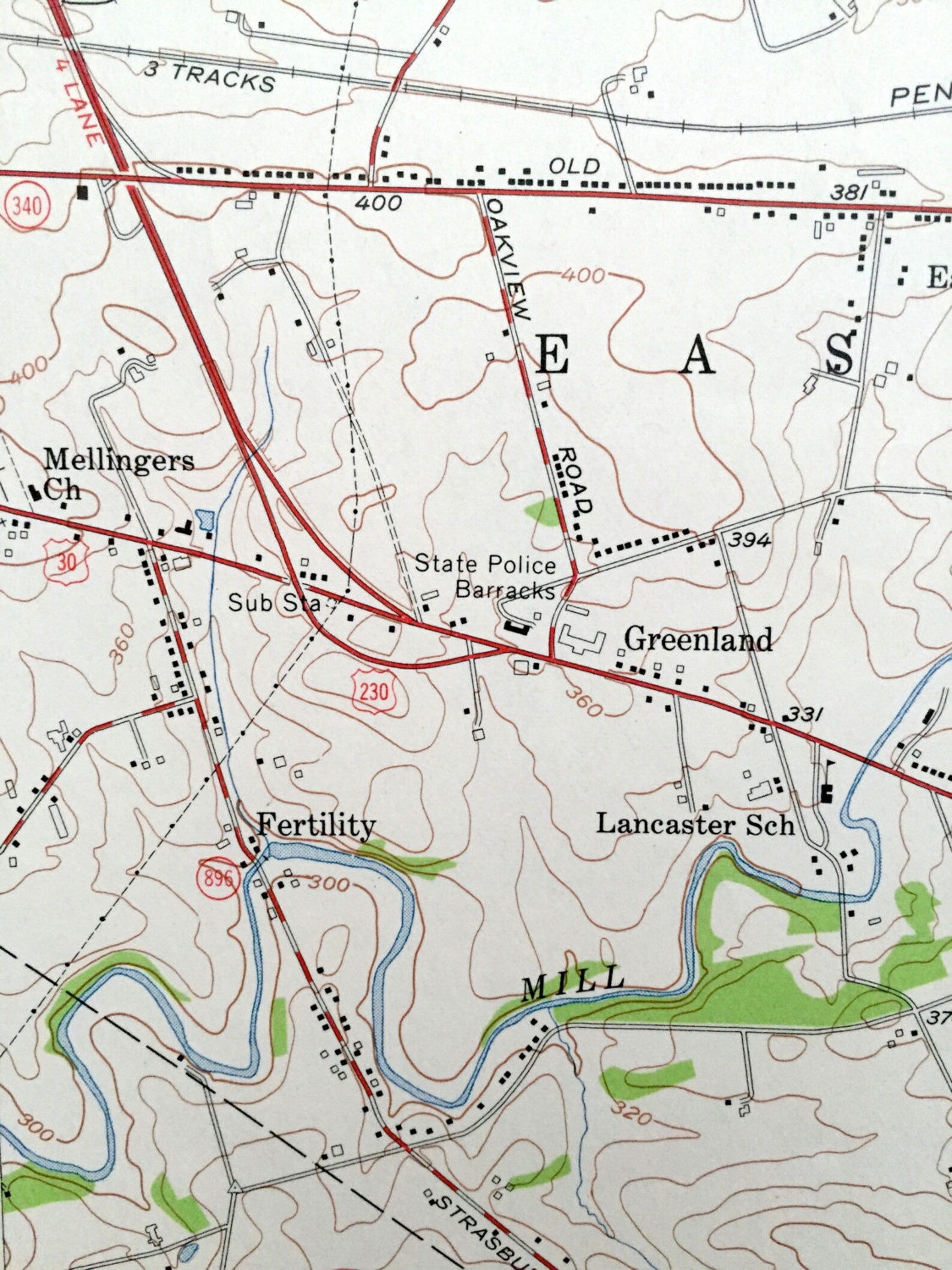 Antique Leola Pennsylvania 1956 US Geological Survey Etsy
