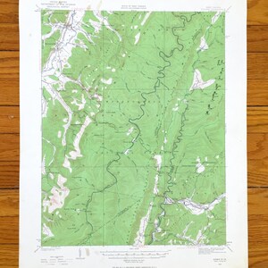 May include: A vintage topographic map of the Mountain Lake area in Giles County, Virginia. The map shows the location of roads, trails, streams, and elevation contours. The map is printed on a white background with green and brown lines.