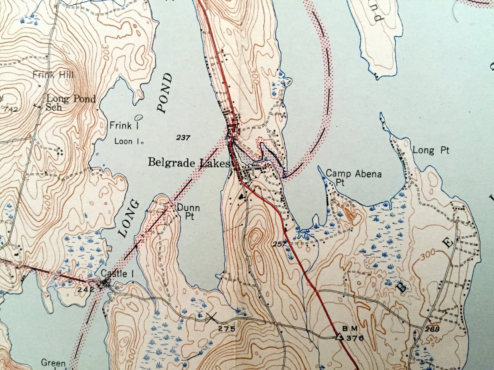 Antique Norridgewock Maine 1943 US Geological Survey Etsy