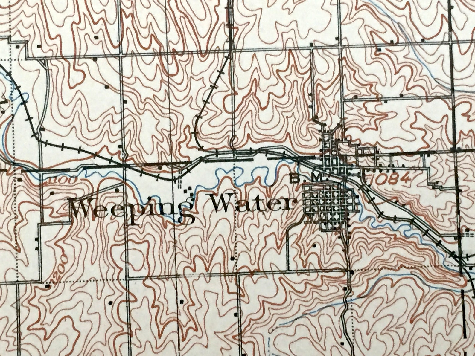 Antique Weeping Water Nebraska 1903 US Geological Survey Etsy