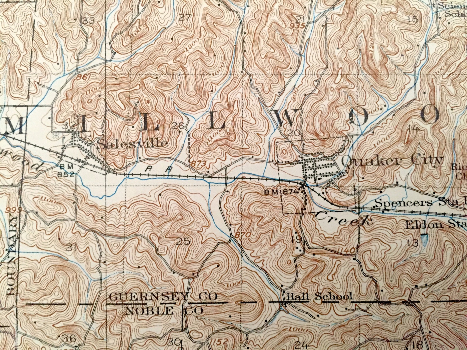 Antique Summerfield Ohio 1911 US Geological Survey Etsy