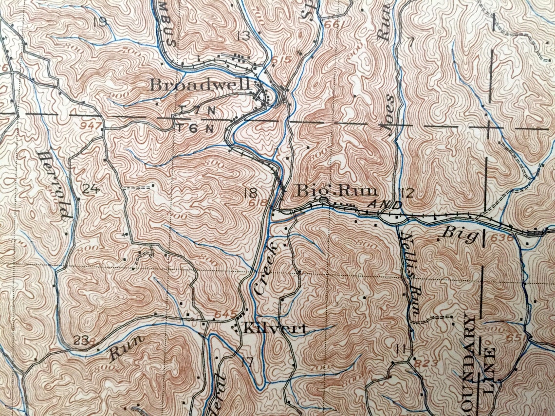 Antique Chesterhill Ohio 1906 US Geological Survey Etsy UK