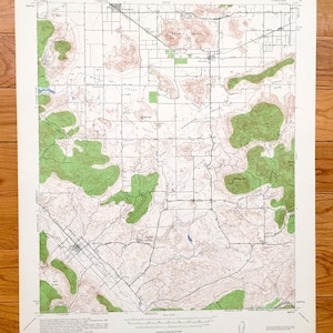 Antique Murrieta, Californie 1942 US Geological Survey Carte topographique - Romoland, Homeland, Winchester, Linda Rose, Menifee, Valley Vista