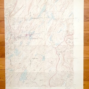 Antique Popolopen Lake, New York 1957 US Geological Survey Topographic Map – Orange, Rockland County, West Point, Highlands Woodbury Camp NY