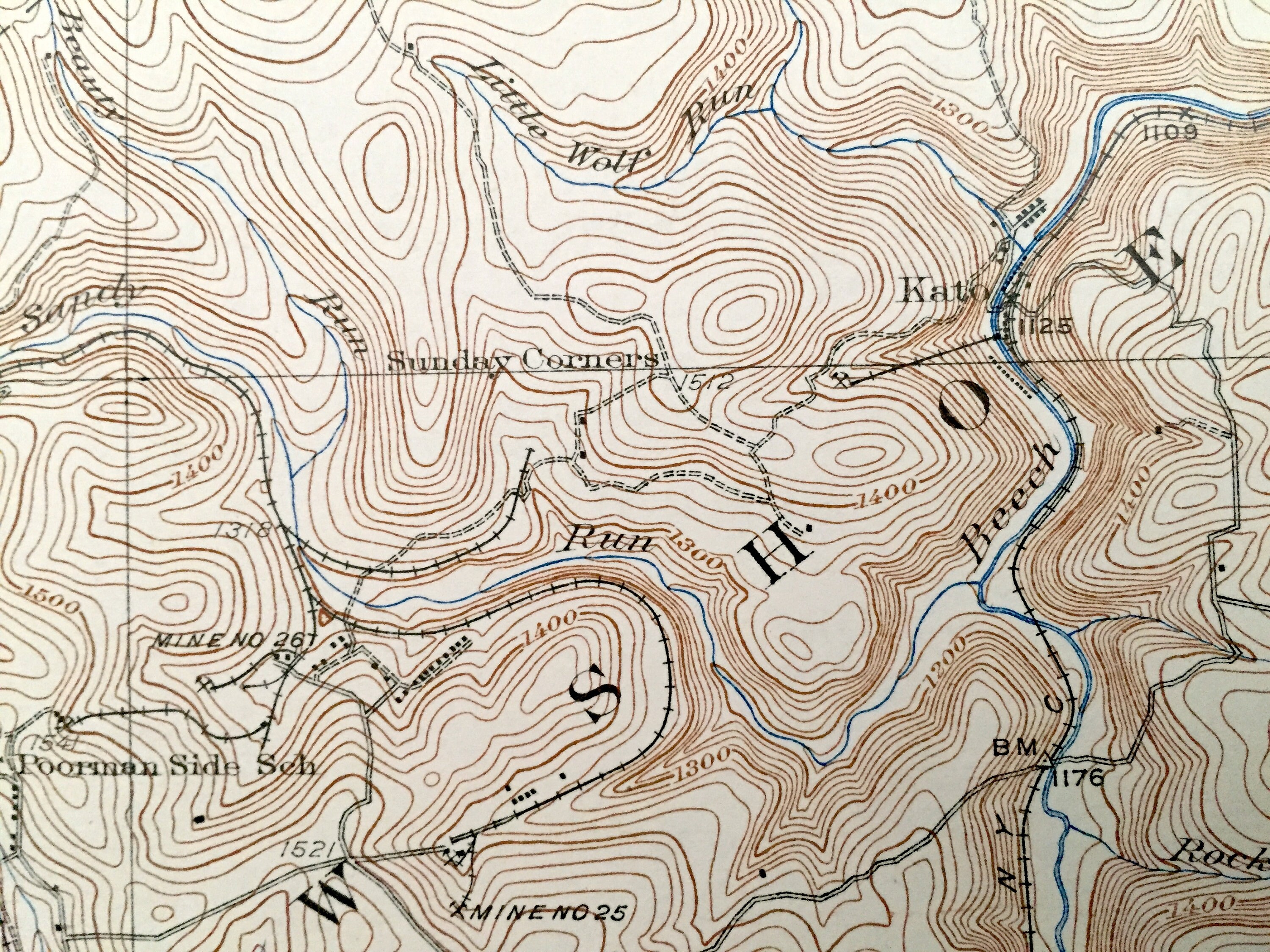 Antique Snow Shoe Pennsylvania 1931 US Geological Survey Etsy UK