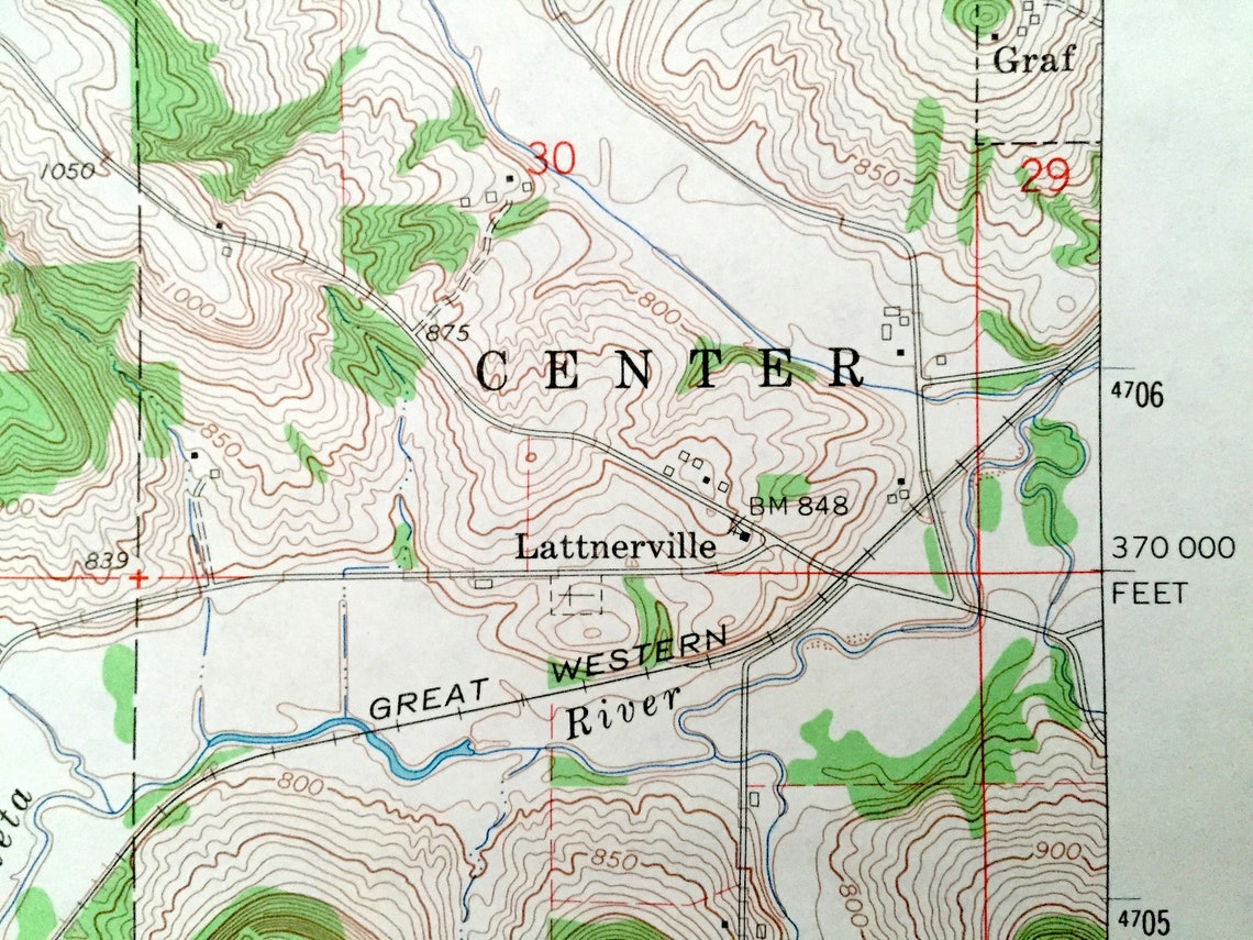 Antique Epworth Iowa 1966 US Geological Survey Topographic Etsy