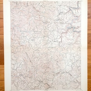 Antique Raleigh, Virginie-Occidentale 1902 US Geological Survey Carte topographique – Comté de Raleigh, Cedarburg, Beechwood, Lawson, Hampton, Table Rock