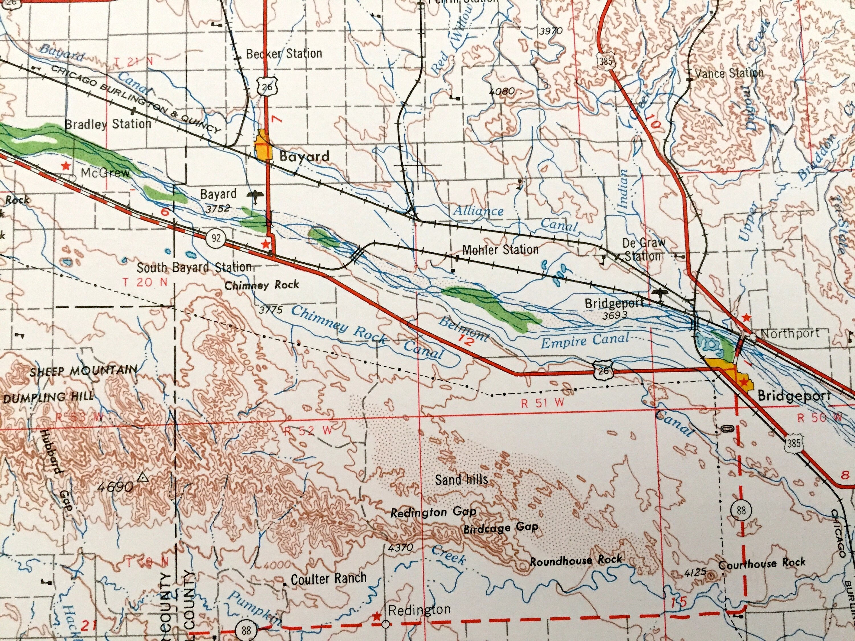 Antique Scottsbluff Nebraska 1954 US Geological Survey Etsy