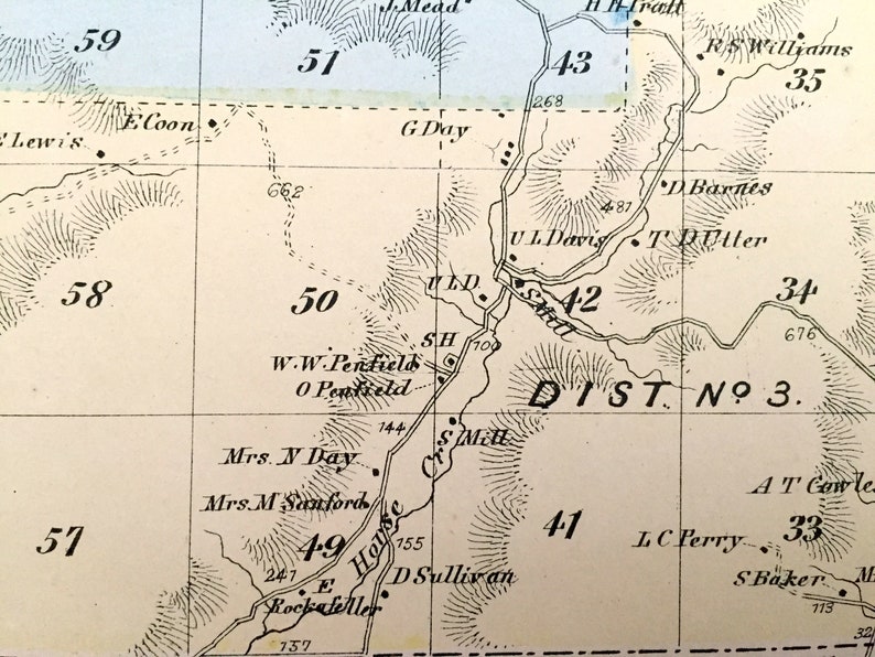 Antique 1869 Bolivar New York Map From D.G. Beers Atlas of Etsy