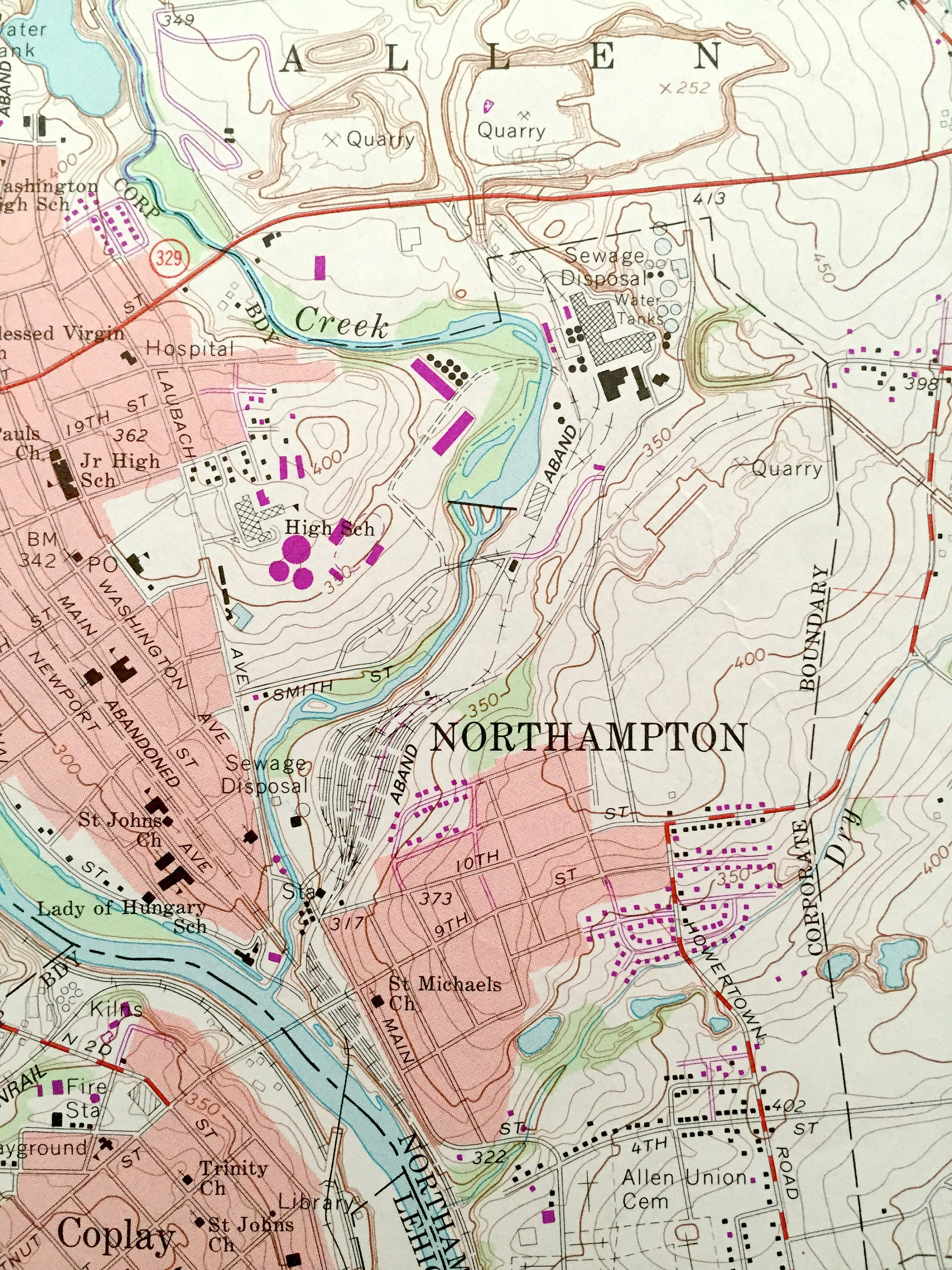 Antique Catasauqua Pennsylvania 1964 US Geological Survey Etsy