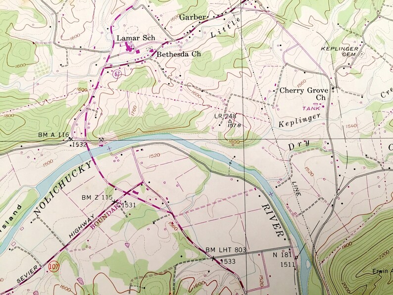 Antique Erwin Tennessee 1939 US Geological Survey Topographic Etsy