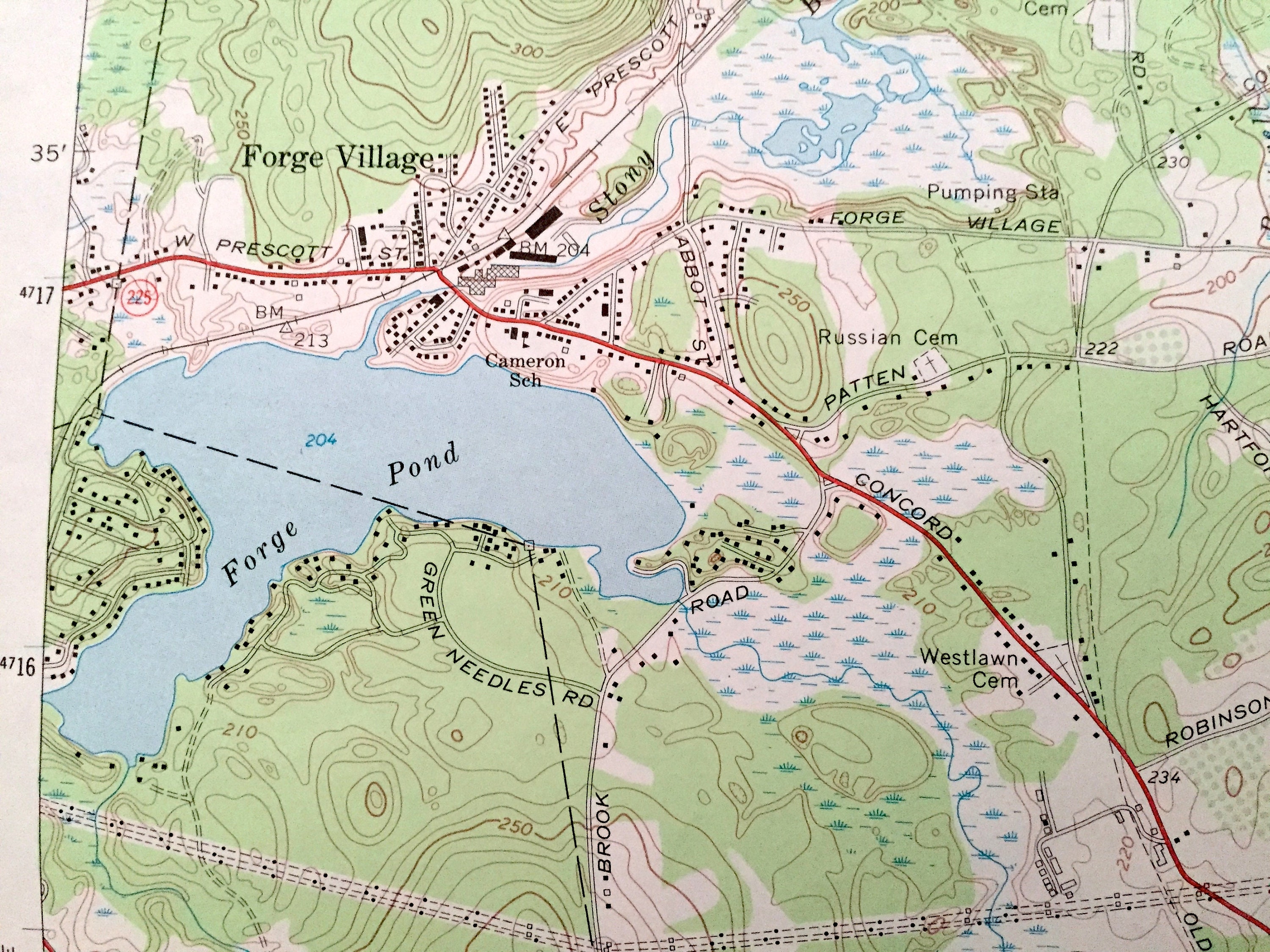 Antique Westford Massachusetts 1966 US Geological Survey Etsy