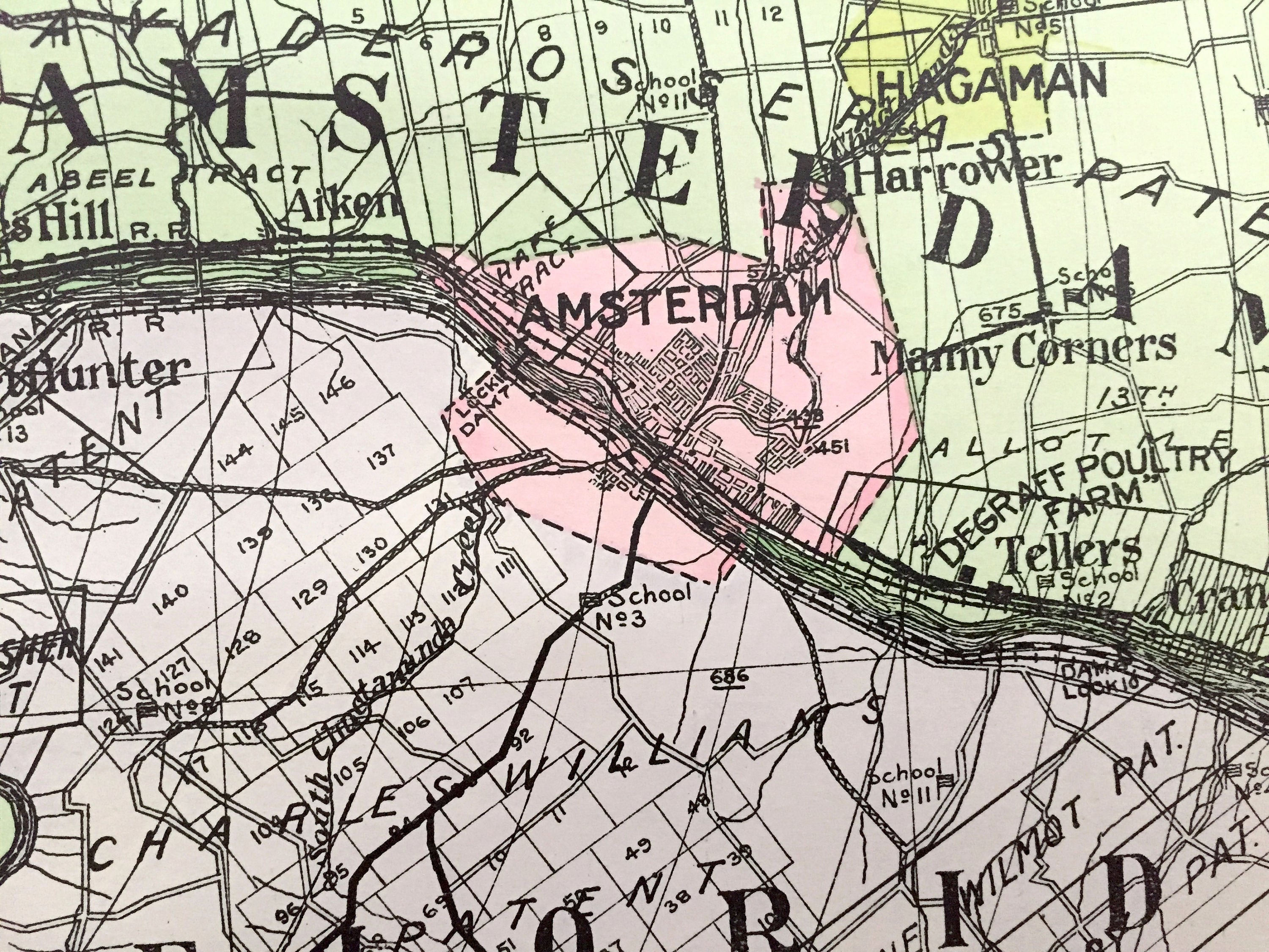 Antique Montgomery County New York 1912 New Century Atlas Map Etsy