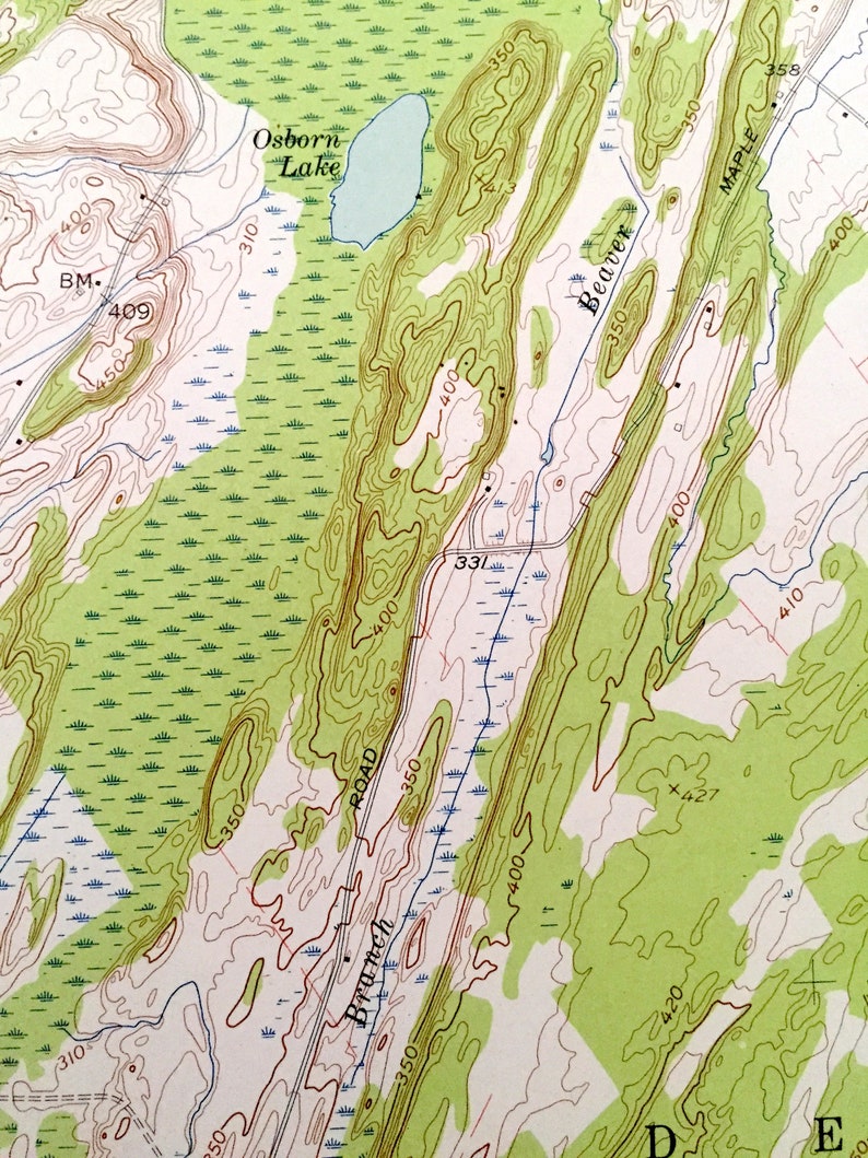 Antique Richville New York 1956 US Geological Survey Etsy