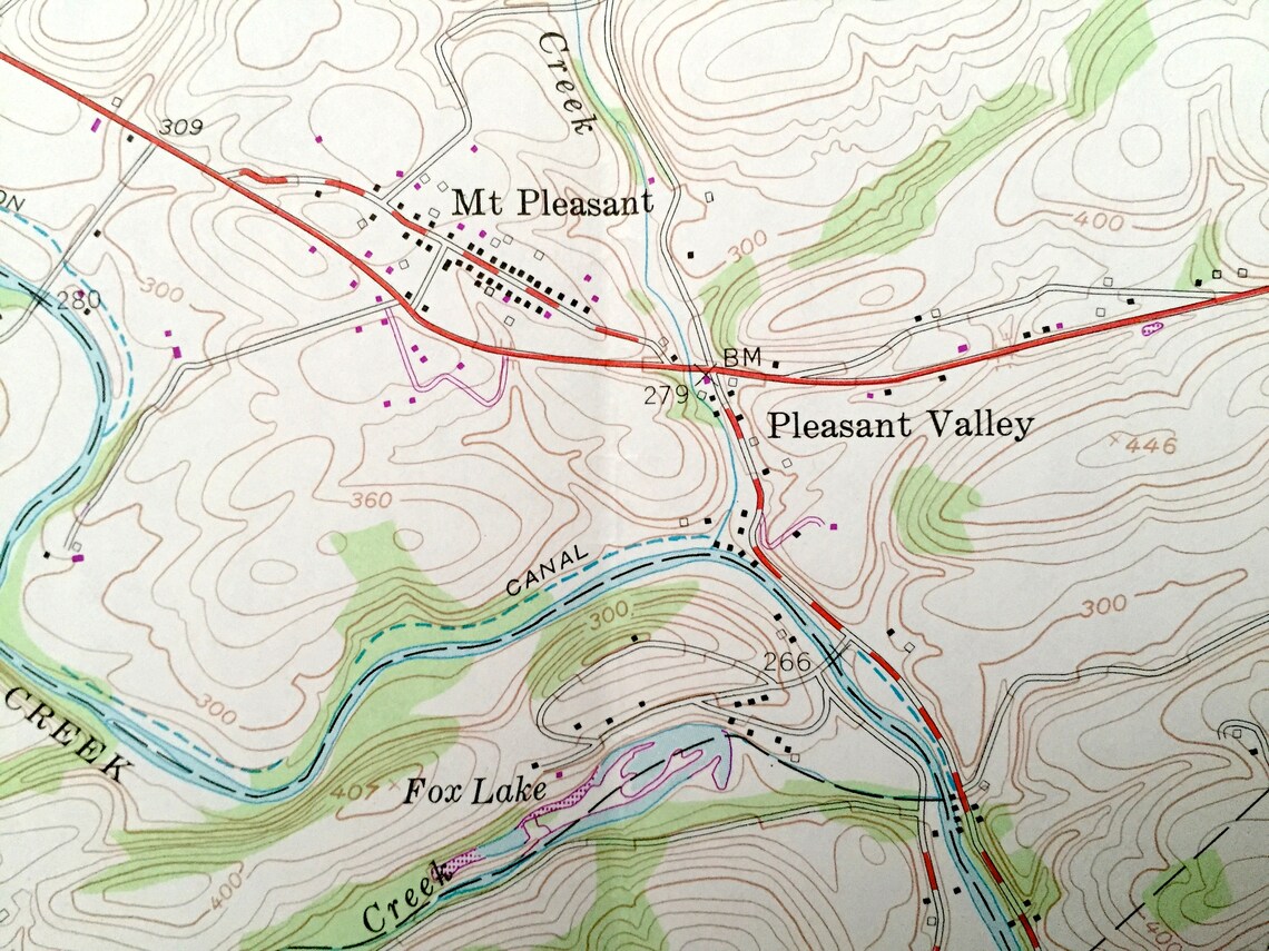 Antique Bernville Pennsylvania 1955 US Geological Survey Etsy