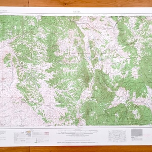 Antike Azteken, New Mexico 1965 US Geological Survey topographische Karte - Santa Fe National Forest, Tierra Amarilla Jicarilla Apache Colorado NM