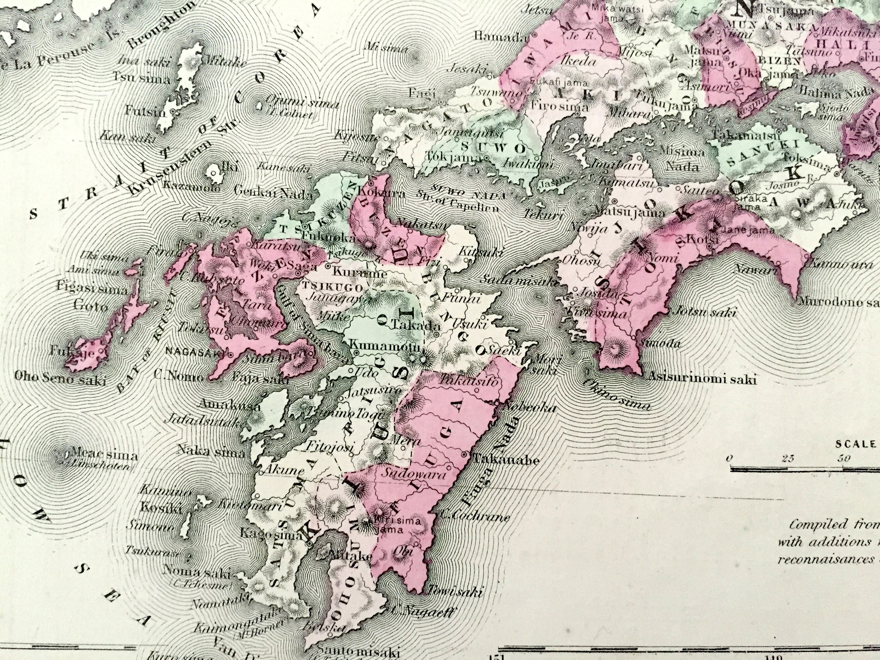 ジョンソン＆ワードによる1866年アンティーク日本地図 - 東京、横浜