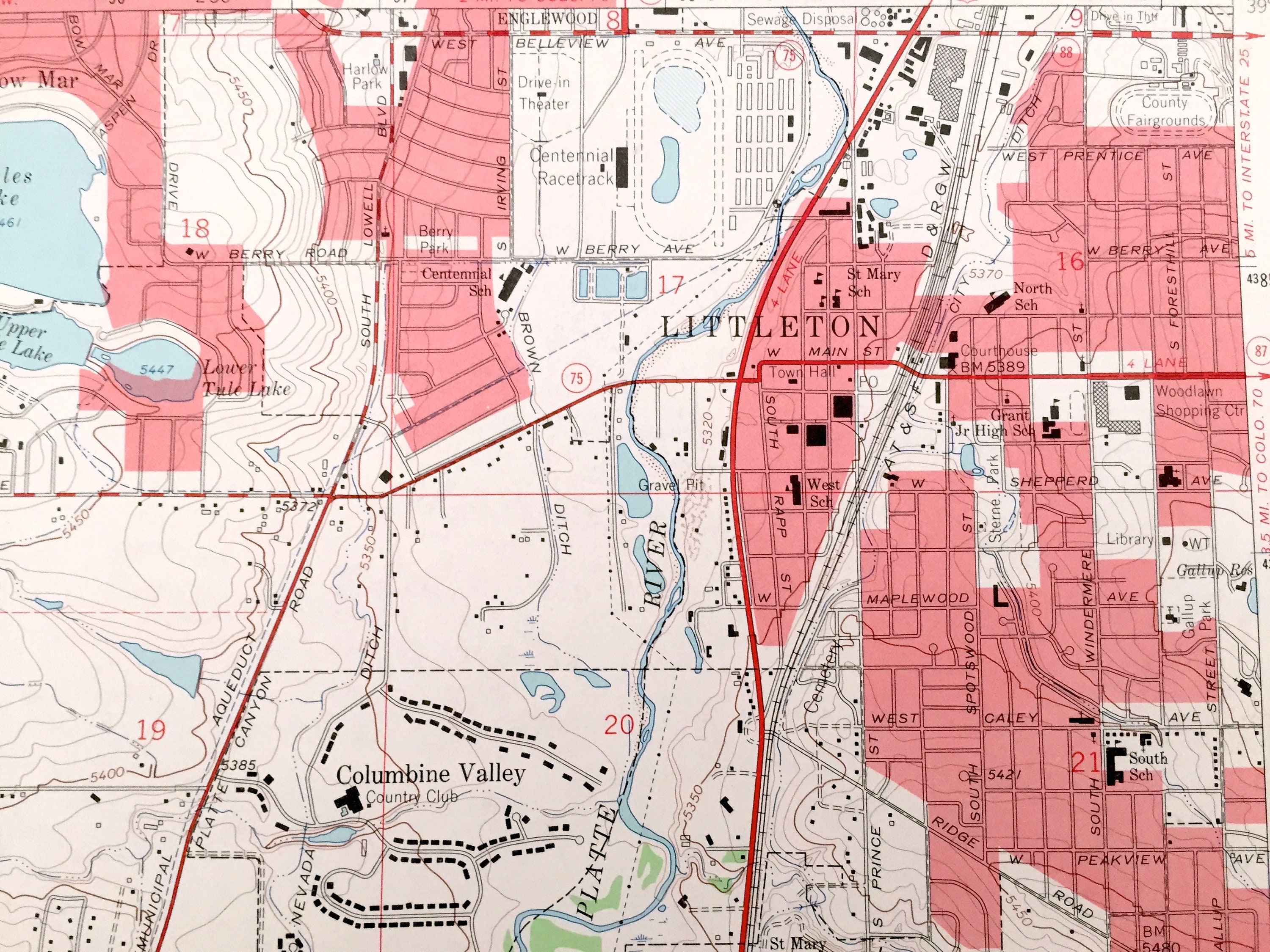 Antique Littleton Colorado 1965 US Geological Survey Etsy