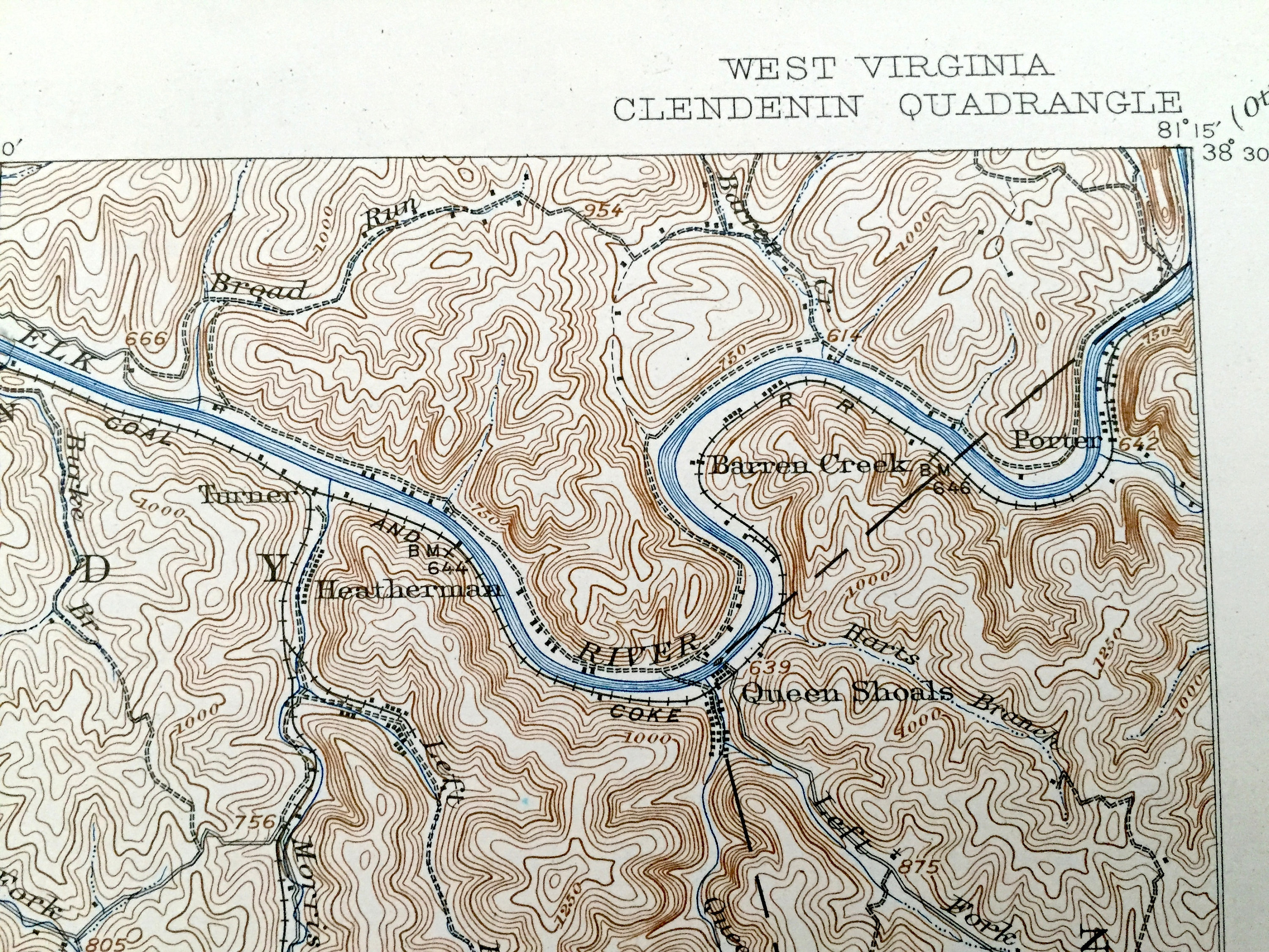 Antique Clendenin West Virginia 1909 US Geological Survey Etsy UK