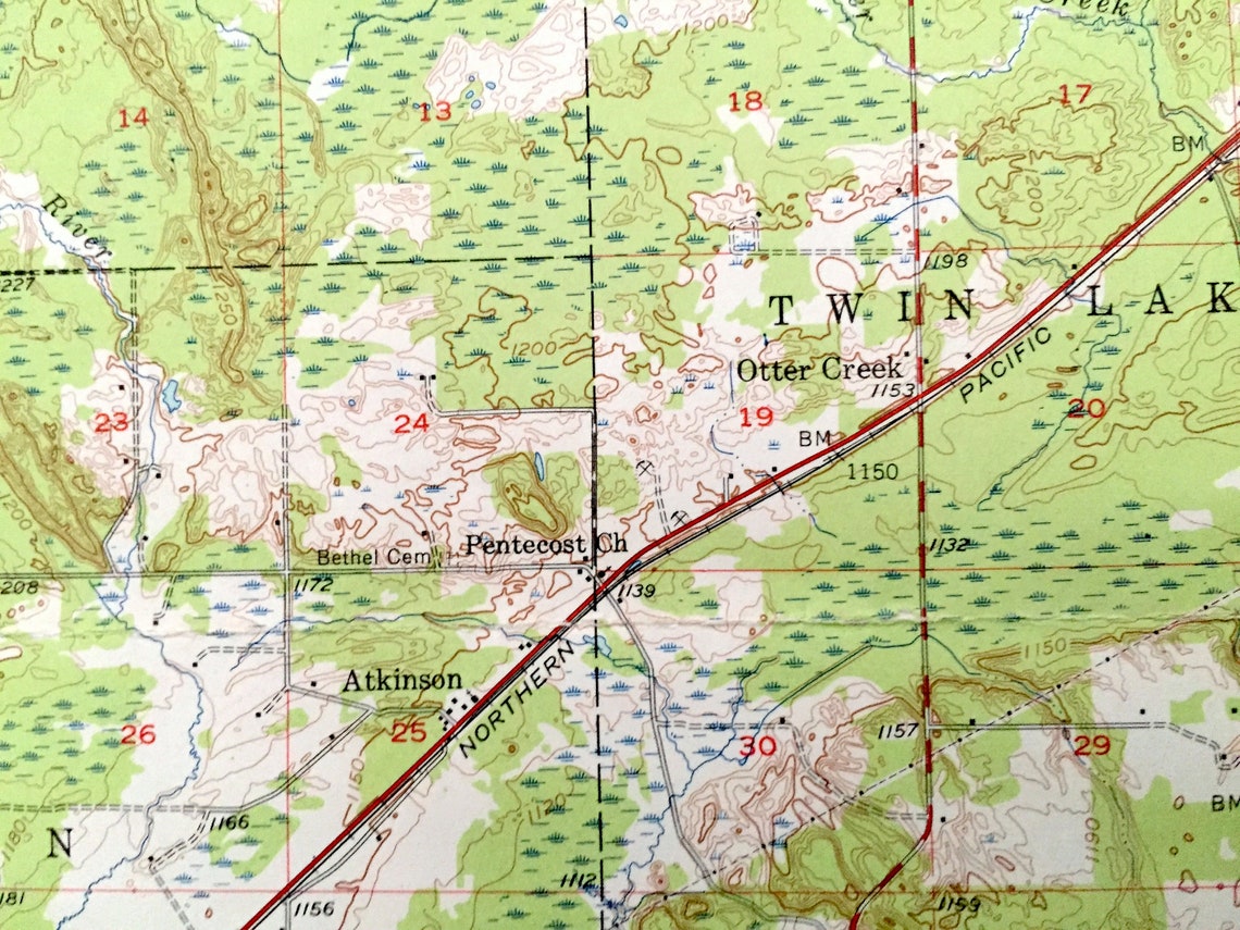 Antique Barnum Minnesota 1956 US Geological Survey Etsy
