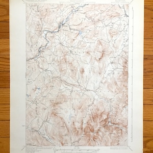 Antique Moosilauke, New Hampshire Carte topographique de l’US Geological Survey de 1932 – White Mountains, Landaff, Easton, Lyman, Lisbonne, Haverhill, NH
