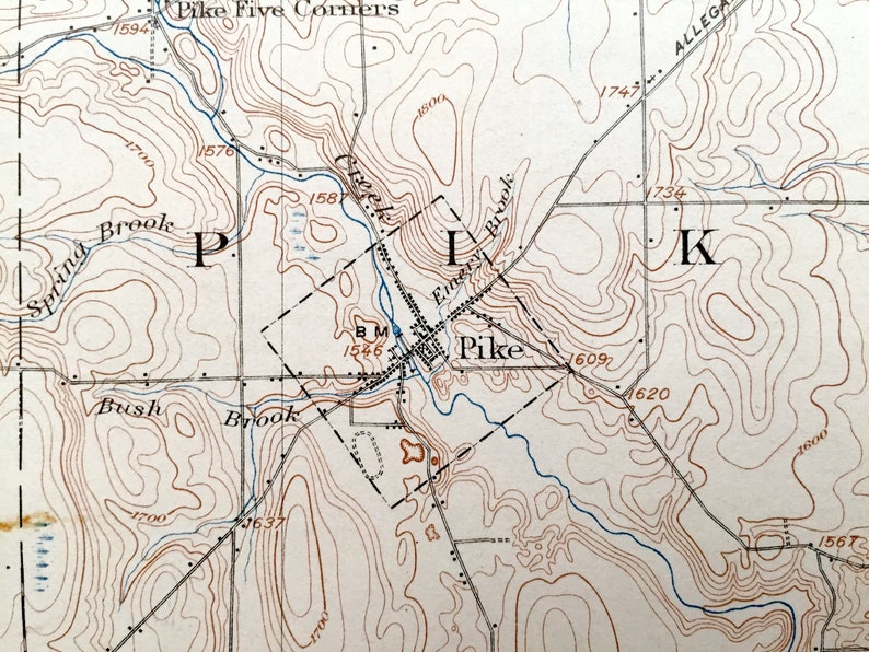 Antique Portage New York 1905 US Geological Survey Etsy