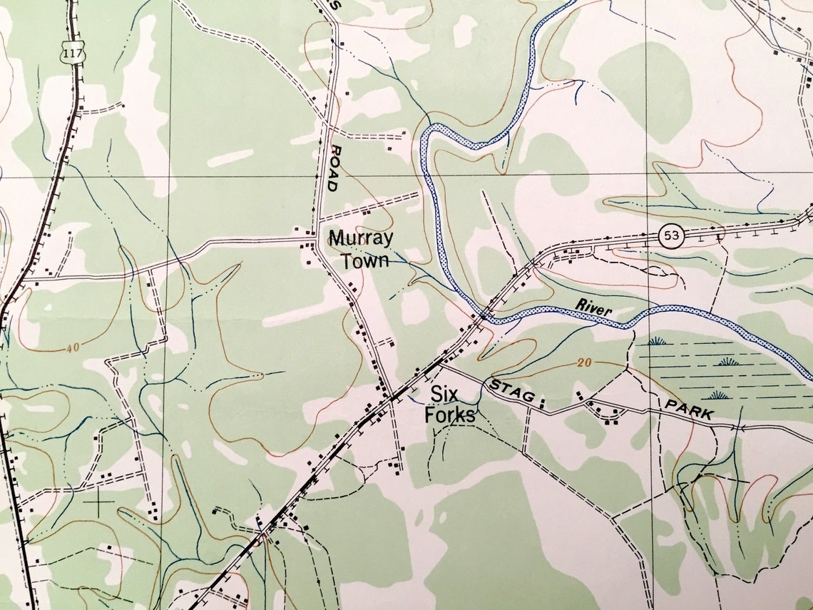 Antique Burgaw North Carolina 1942 US Geological Survey Etsy