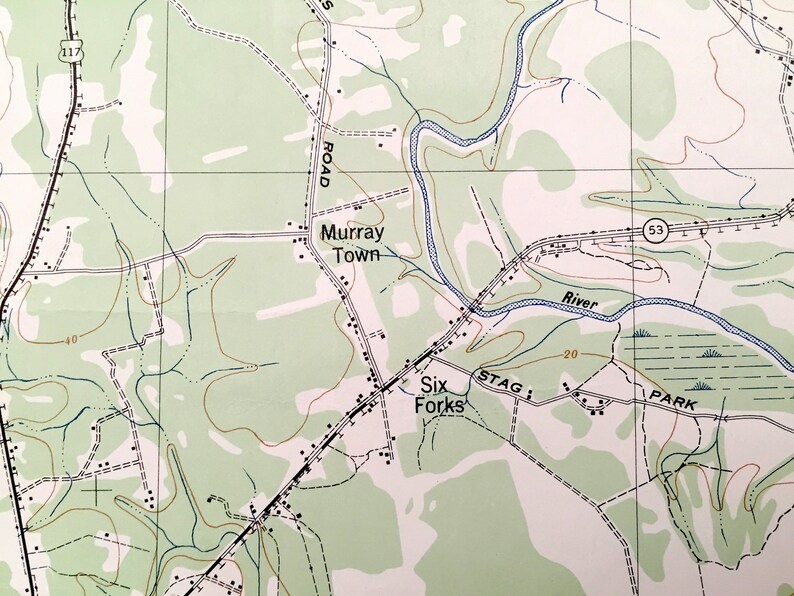 Antique Burgaw North Carolina 1942 US Geological Survey Etsy
