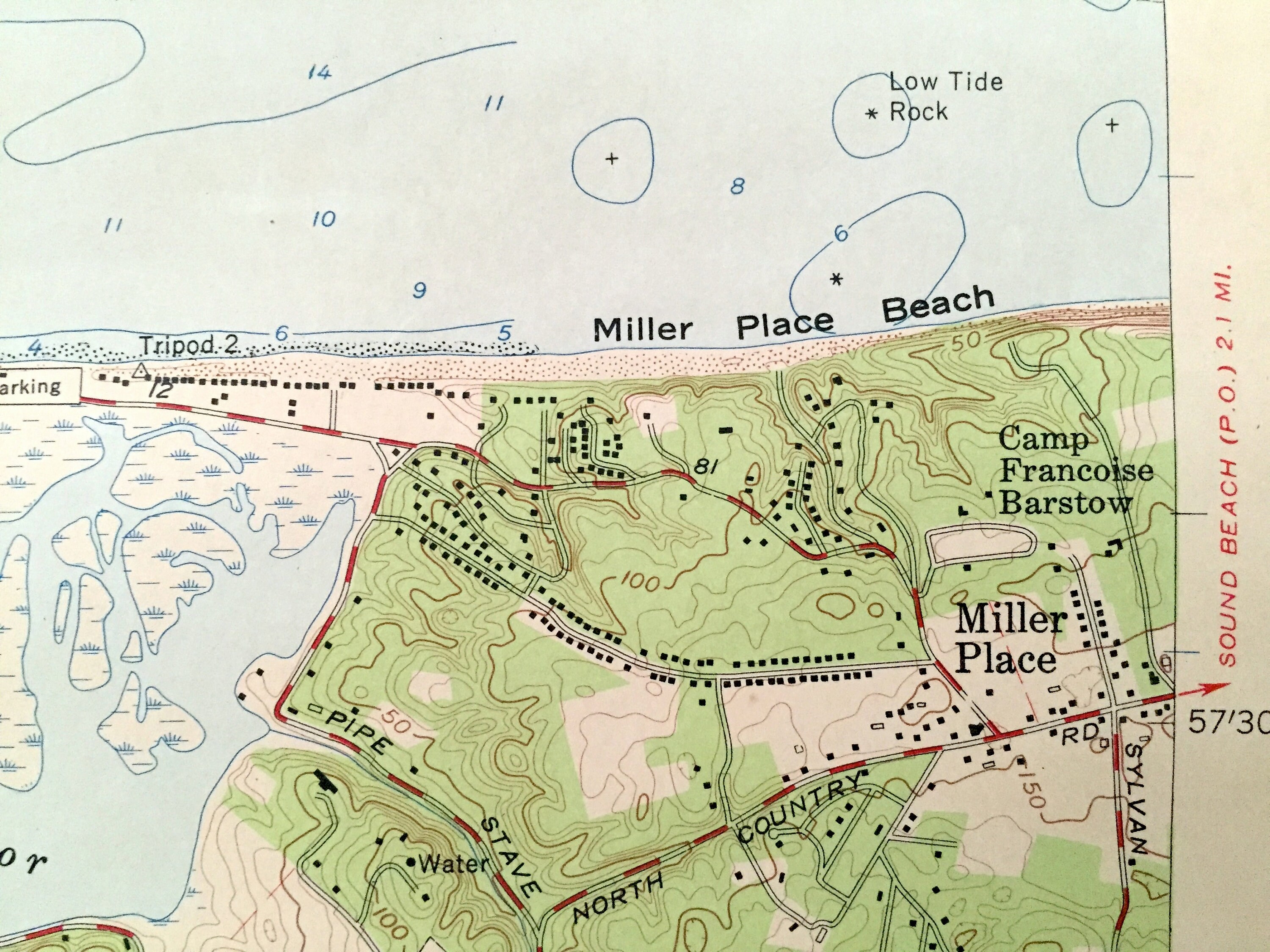 Antique Port Jefferson New York 1955 US Geological Survey Etsy