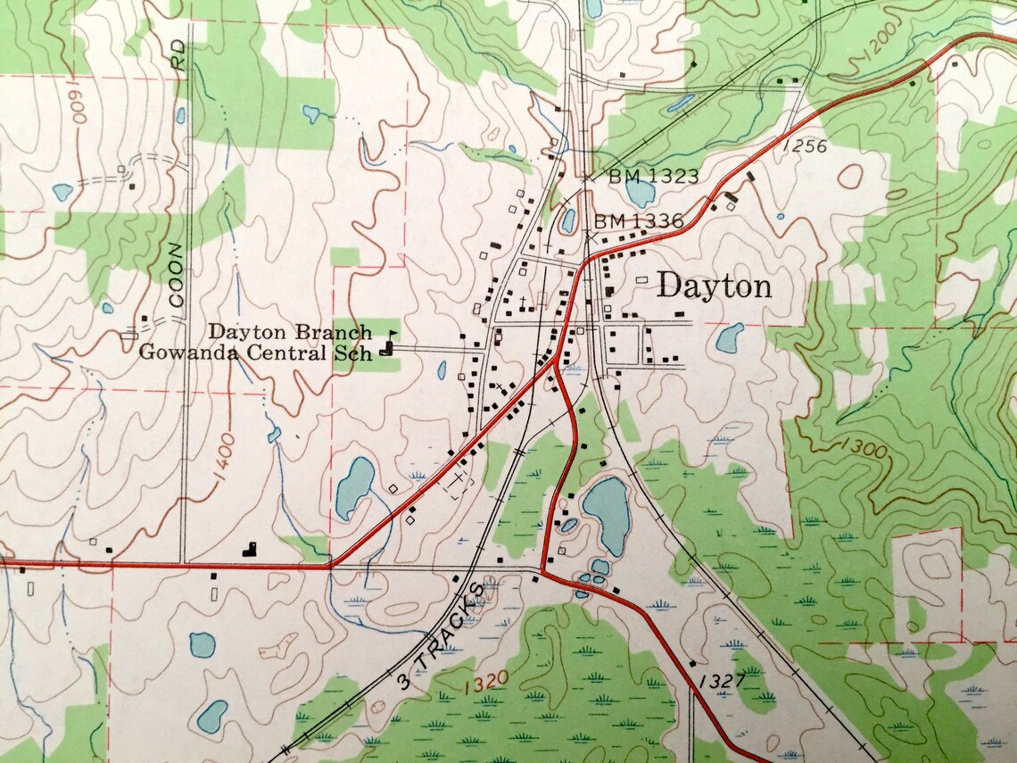 Antique Gowanda New York 1963 US Geological Survey Etsy UK