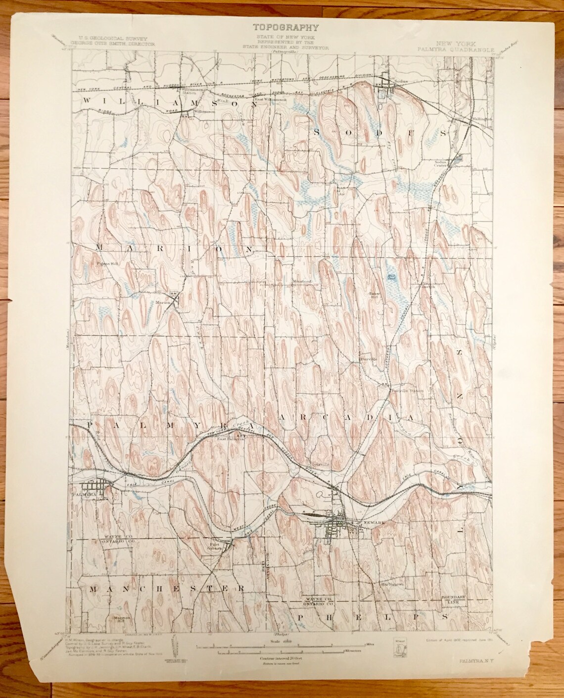 Antique Palmyra New York 1902 US Geological Survey Etsy
