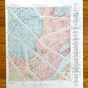 Antique Montevallo, Alabama 1940 US Geological Survey Carte topographique – Calera, Aldrich, Cahaba River, Shelby, Bibb, Chilton County, AL