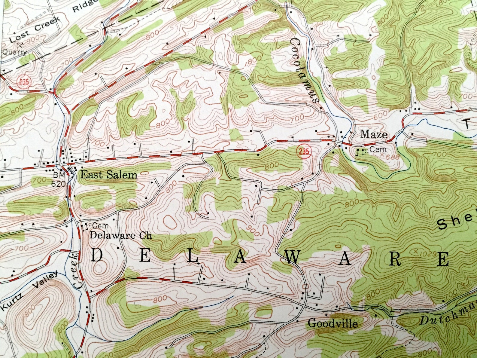 Antique Millerstown Pennsylvania 1955 US Geological Survey Etsy