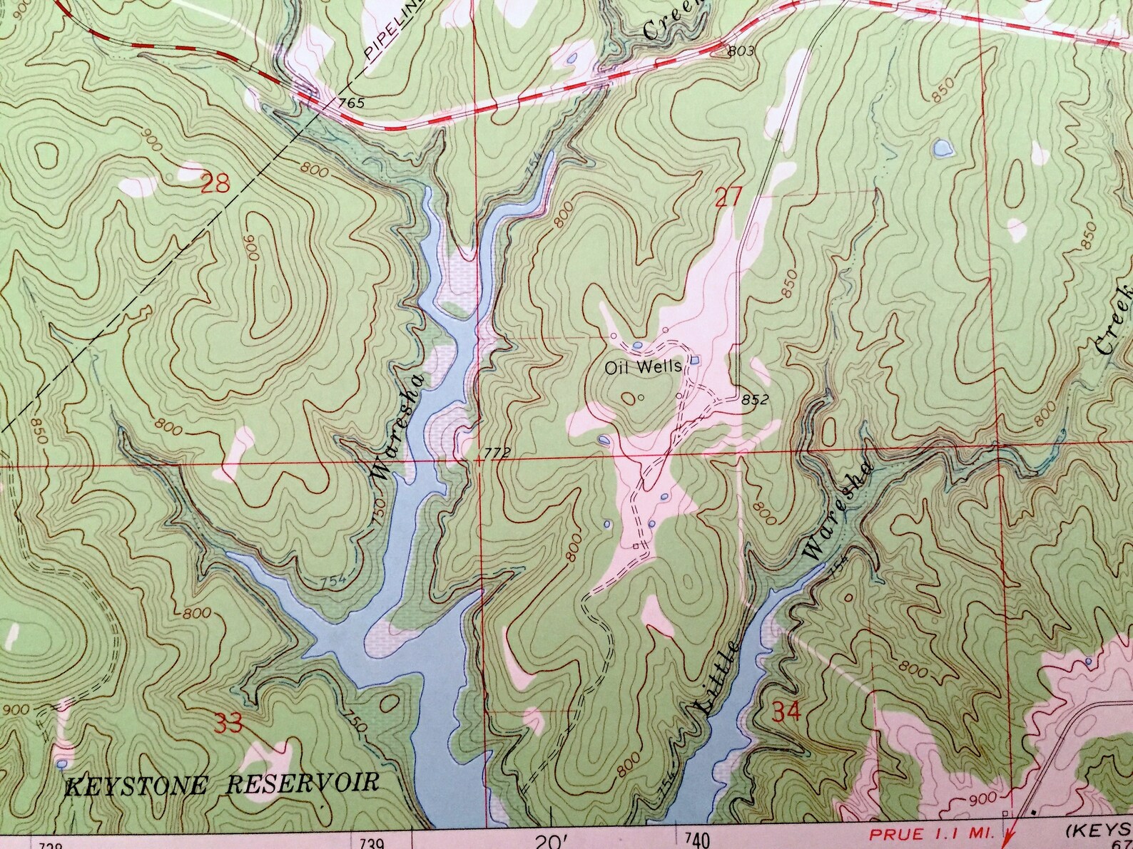 Antique New Prue Oklahoma 1966 US Geological Survey Etsy