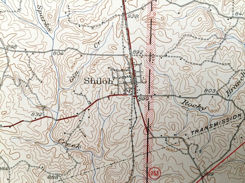 Antique Warm Springs 1936 US Geological Survey Etsy