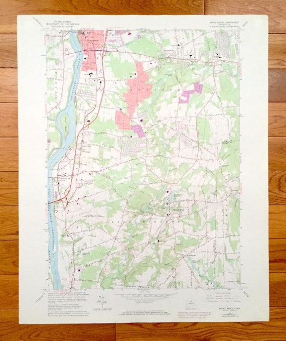 Antique Broad Brook Connecticut 1964 US Geological Survey Etsy