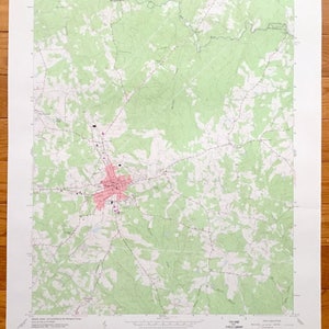 Antique Chase City, Virginia 1966 US Geological Survey Topographic Map – Fairview, Black Branch, Scotts Crossroad, Bynum Store, Finneywood