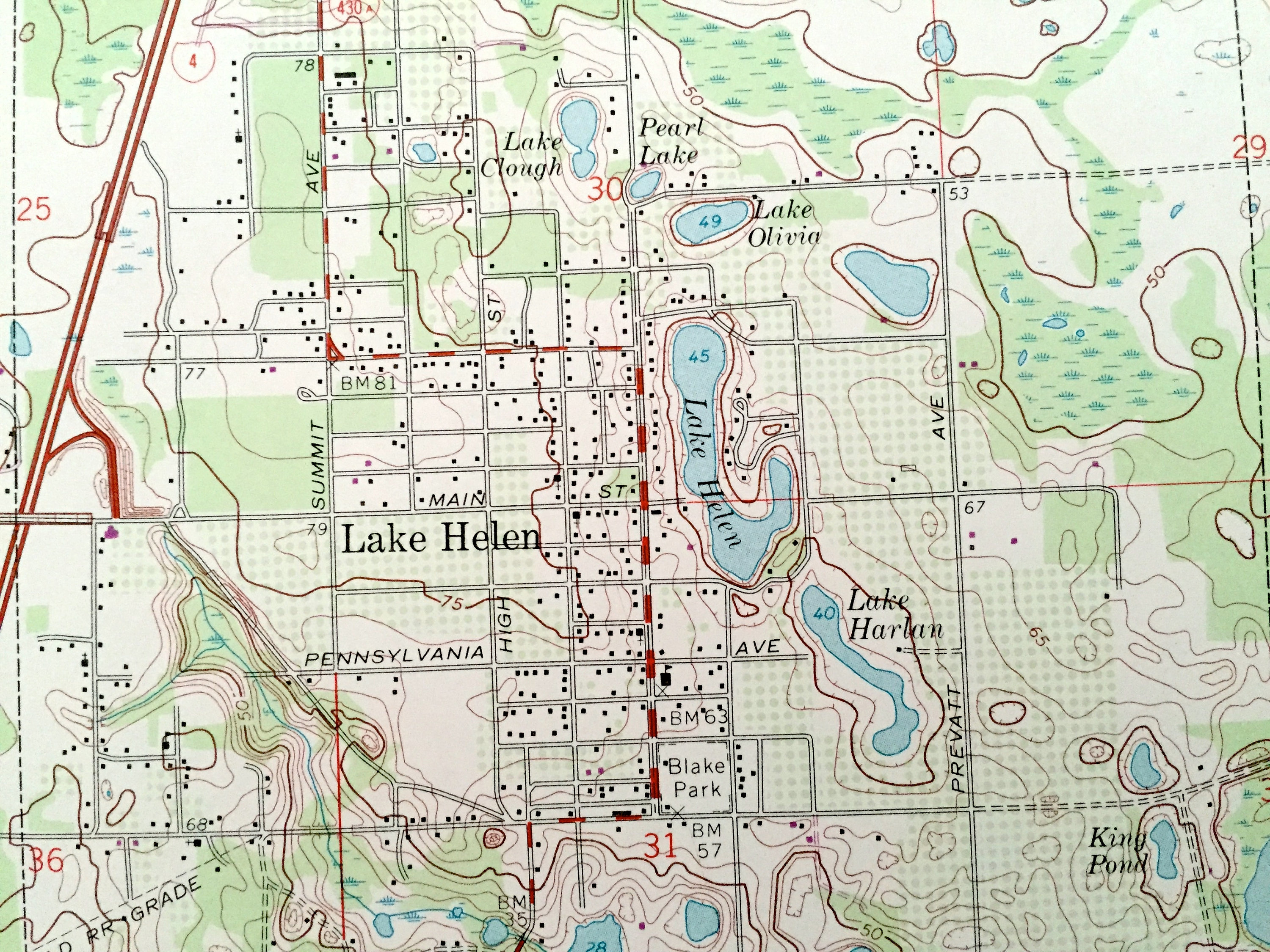 Antique Lake Helen Florida 1966 US Geological Survey Etsy