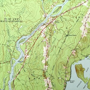 Antique Lincoln, Maine 1957 US Geological Survey Topographic Map ...