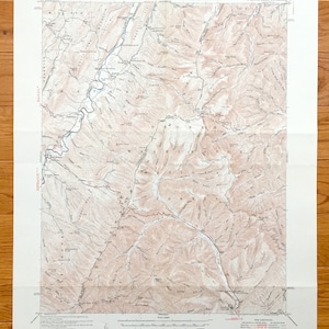 Antica mappa topografica Fort Seybert, West Virginia 1951 US Geological Survey – Contea di Pendleton, Oak Flat, Brandywine, Deer Run, Mill, WV