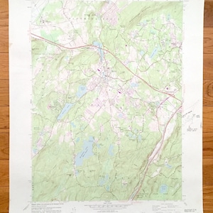 Antique Monroe, New York 1957 US Geological Survey Topographic Map - Orange County, Blooming Grove, Tuxedo, Chester, Warwick, Harriman NY