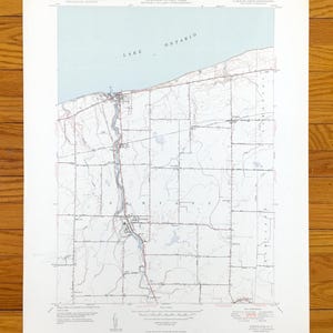 Antike Newfane, New York 1948 US Geologische Untersuchung Topographische Karte - Niagara County, Lake Ontario, Olcott, Hartland, Somerset, Burt, NY