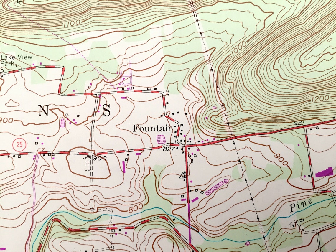 Antique Tremont Pennsylvania 1954 US Geological Survey Etsy