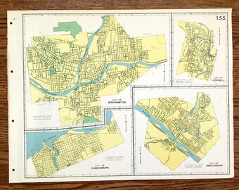 アンティーク セントローレンス郡、ニューヨーク 1941 年歴史地図帳