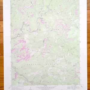 Ancienne carte topographique de Rhodell, Virginie-Occidentale 1967 US Geological Survey - Raleigh, comté du Wyoming, Barkers Ridge, Slab Fork, Guyandotte