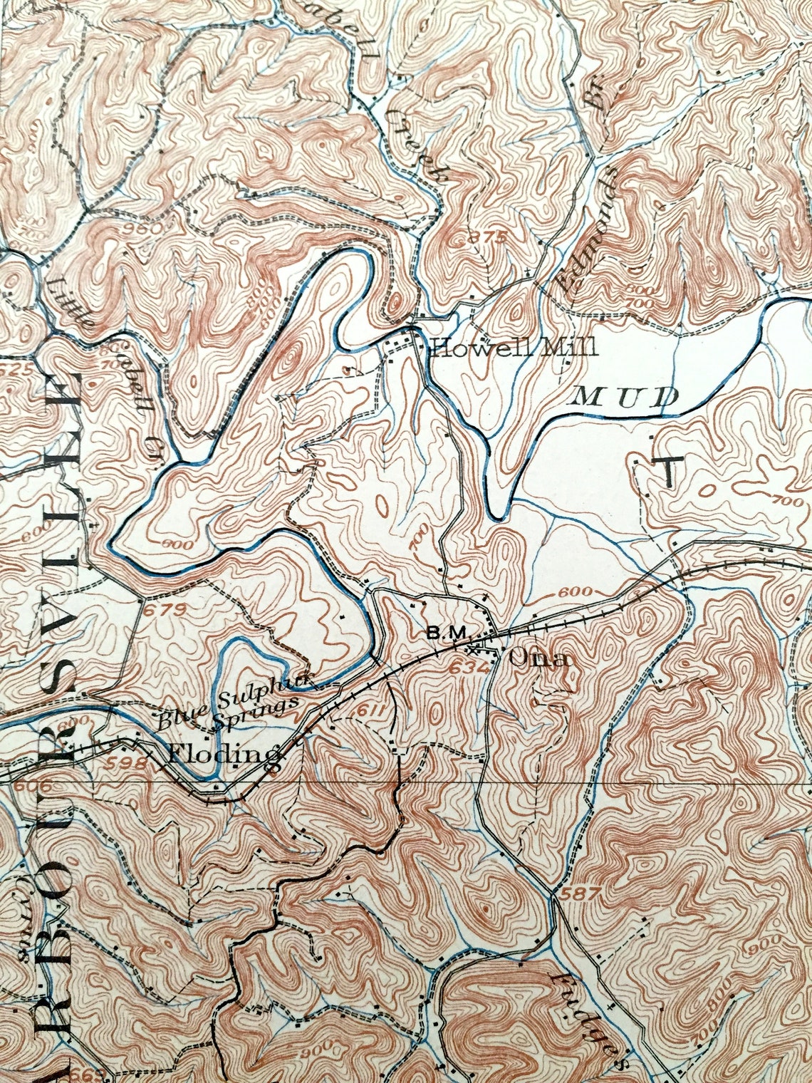 Antique Milton West Virginia 1902 US Geological Survey Etsy