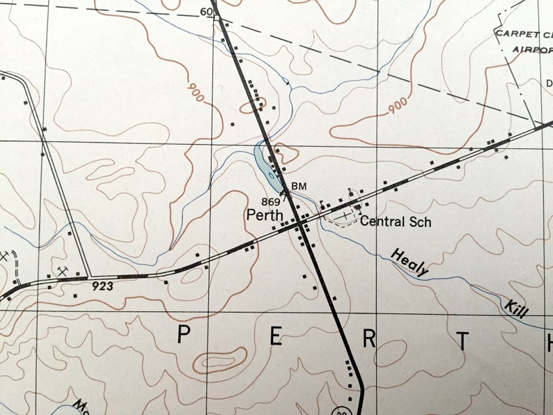Antique Broadalbin New York 1945 US Geological Survey Etsy