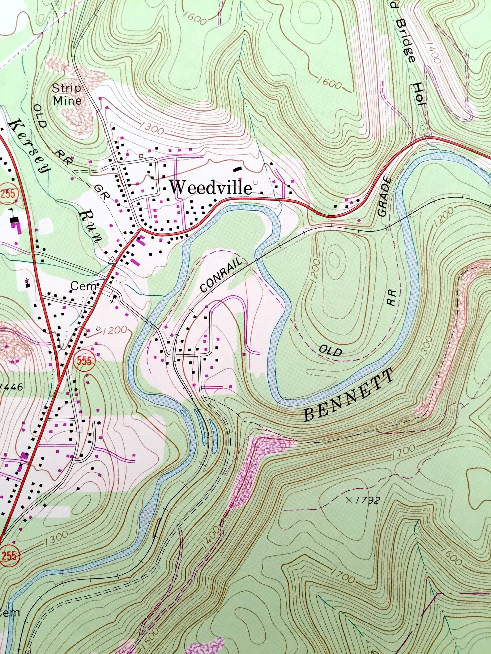 Antique Weedville Pennsylvania 1970 US Geological Survey Etsy
