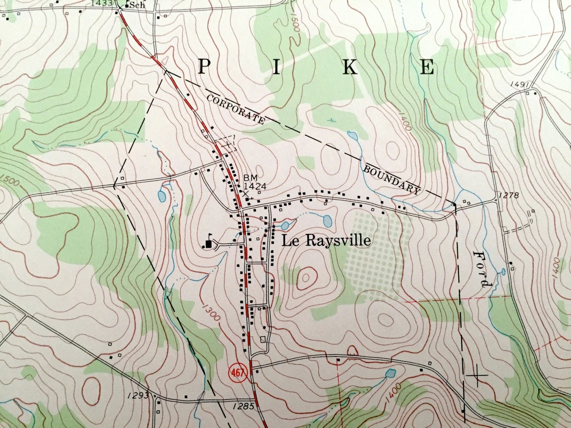 Antique Le Raysville Pennsylvania 1967 US Geological Survey Etsy